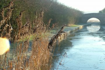 Grand union canal leicester section in winter