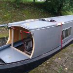 Partially finished new narrowboat top