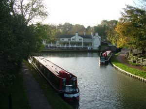 Grand union canal boat hire at Foxton, Leicestershire