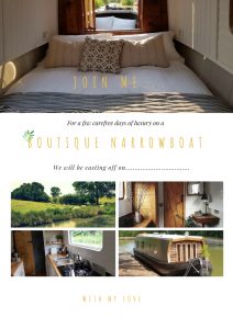 Gift certificate for narrowboat holiday on luxury canal boat