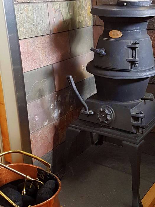 boutique narrowboat pot bellied stove
