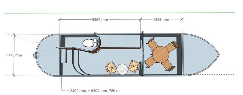 Plan of electric day boat at union wharf