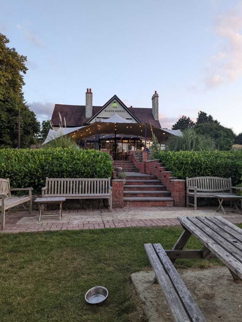 The Black Horse canalside pub near Union Wharf in Market Harborough