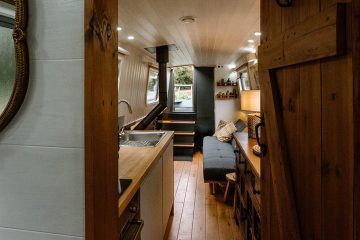 Inside a Boutique Narrowboat on a holiday close to home UK